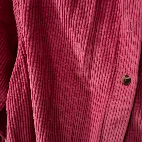 Vintage L.L. Bean Women’s Corduroy Shirt Jacket shacket in Pink/red size small - Picture 4 of 5